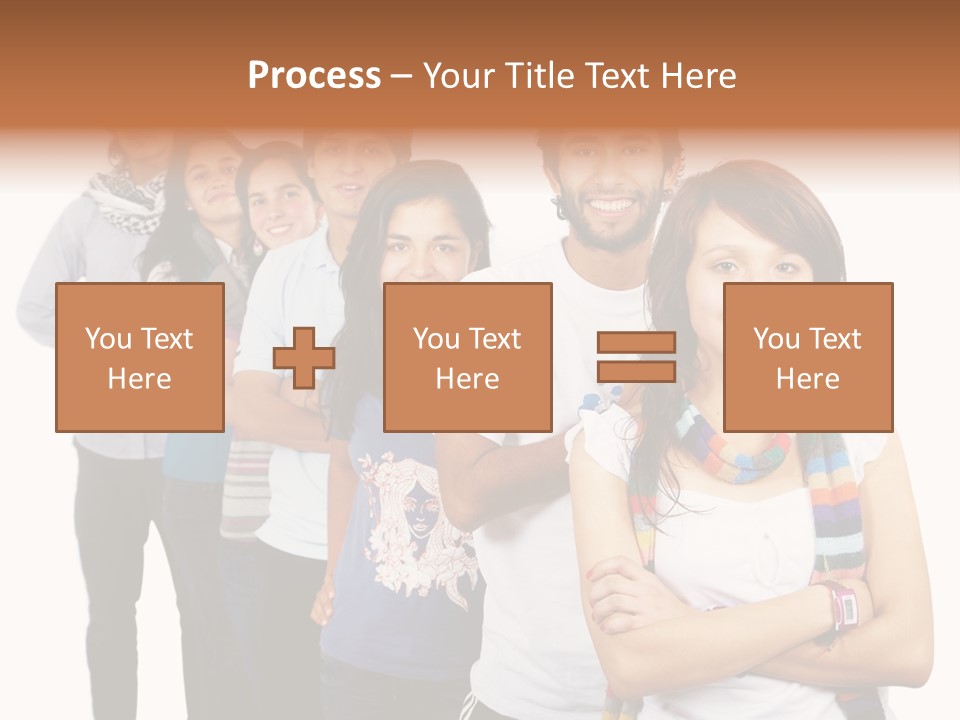 Faces Young Friendship PowerPoint Template