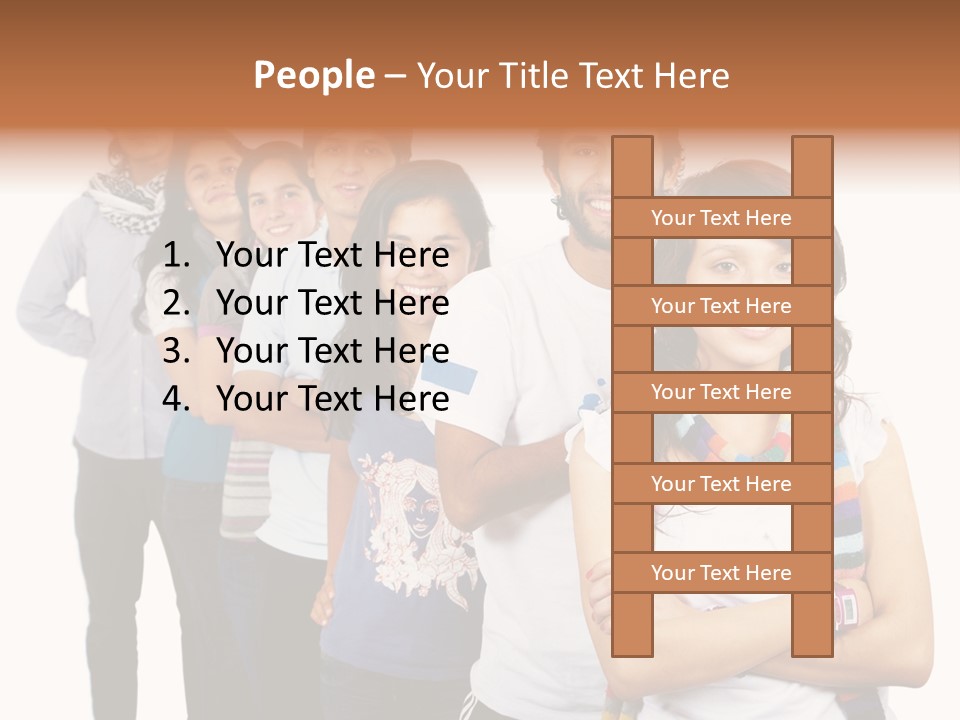 Faces Young Friendship PowerPoint Template