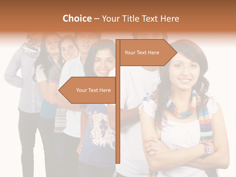 Faces Young Friendship PowerPoint Template