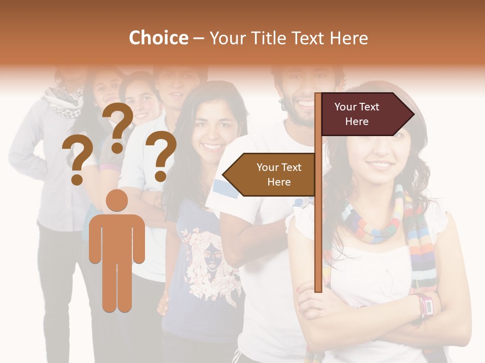 Faces Young Friendship PowerPoint Template