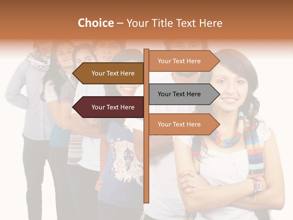 Faces Young Friendship PowerPoint Template