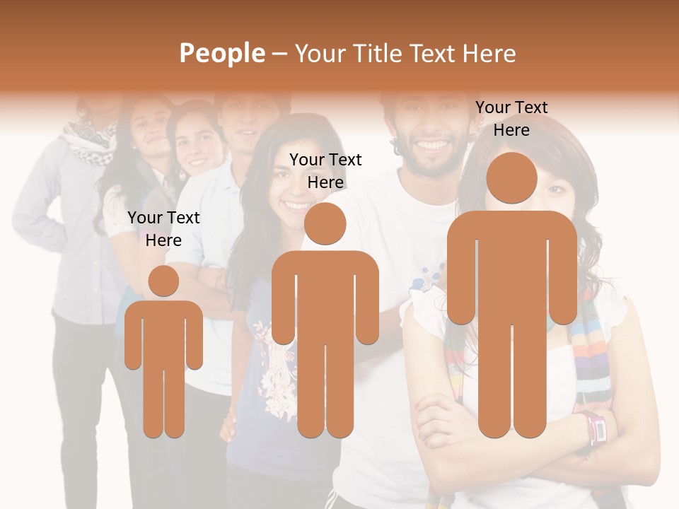 Faces Young Friendship PowerPoint Template