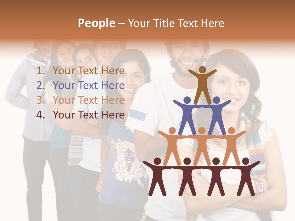 Faces Young Friendship PowerPoint Template