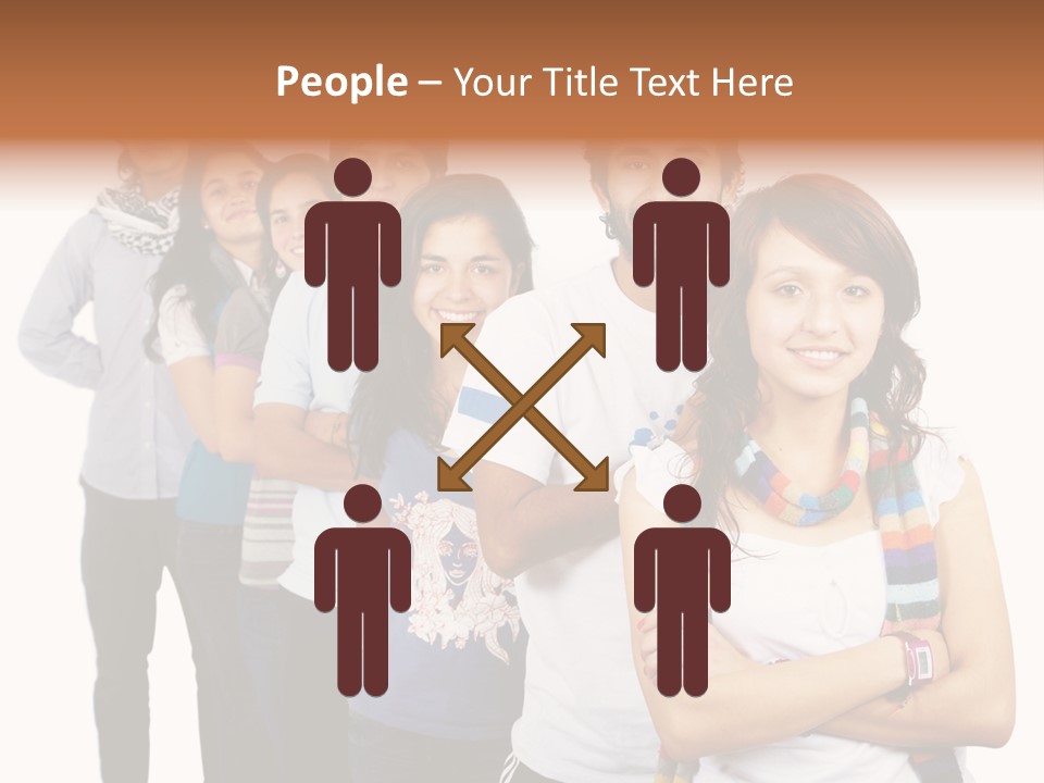 Faces Young Friendship PowerPoint Template