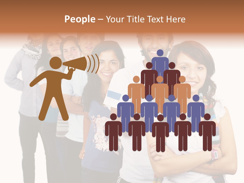 Faces Young Friendship PowerPoint Template