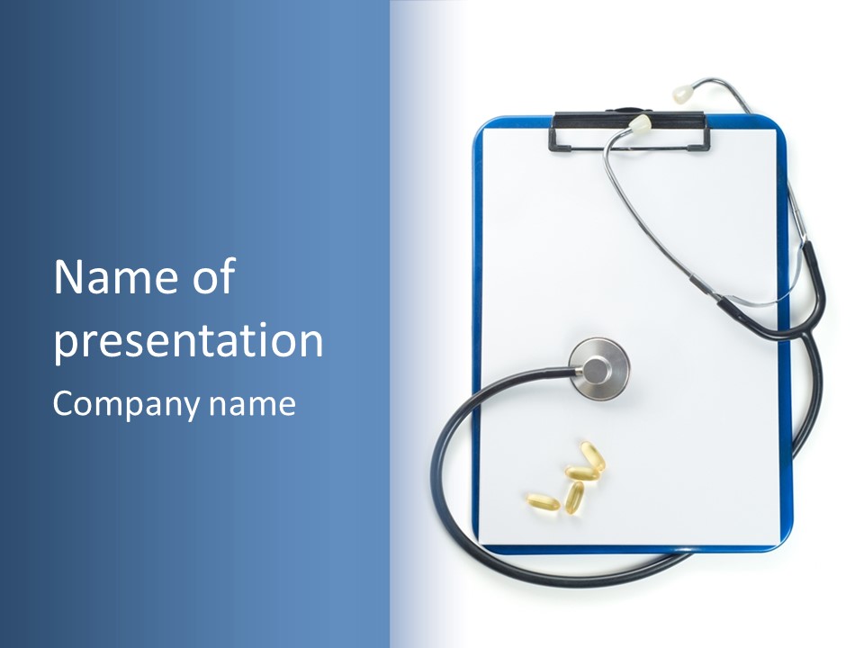 Stethoscope White Personal PowerPoint Template