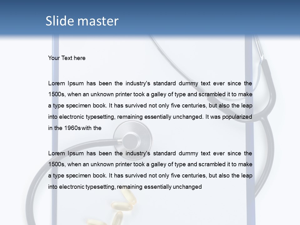 Stethoscope White Personal PowerPoint Template