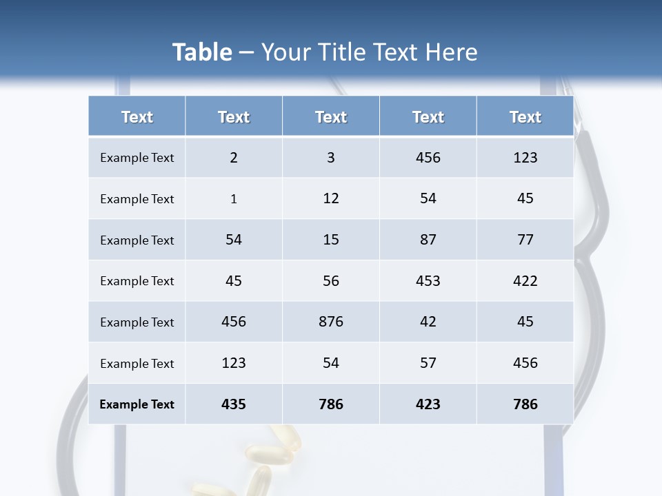 Stethoscope White Personal PowerPoint Template
