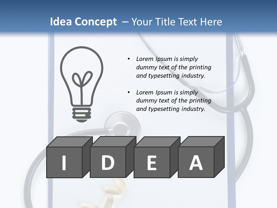 Stethoscope White Personal PowerPoint Template