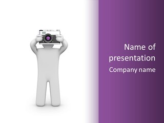 A Person Holding A Camera Up To Their Face PowerPoint Template
