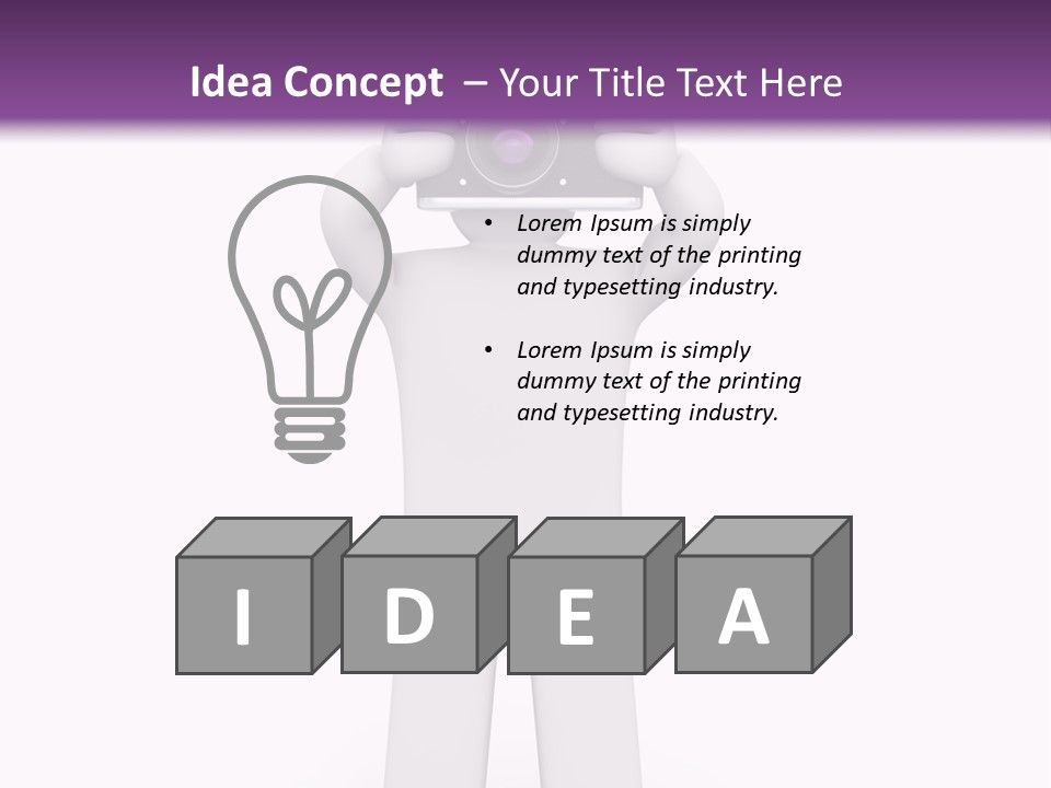 A Person Holding A Camera Up To Their Face PowerPoint Template