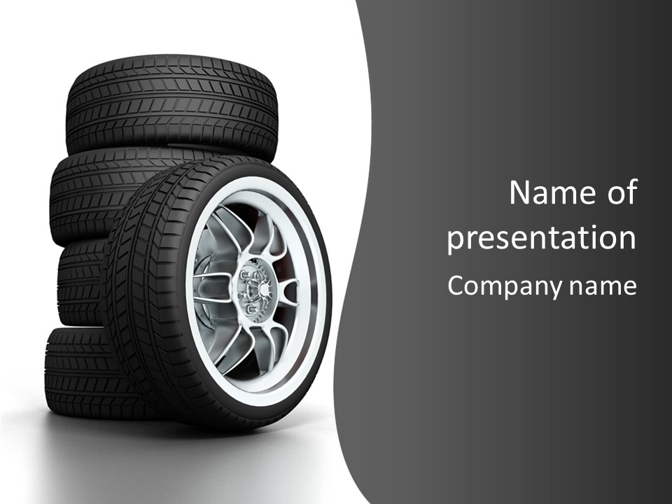 Wheels Tread Transport PowerPoint Template