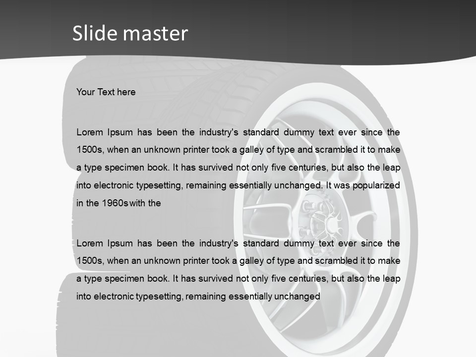 Wheels Tread Transport PowerPoint Template