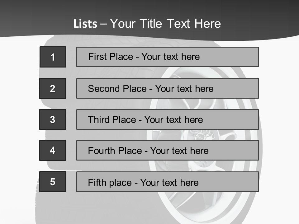Wheels Tread Transport PowerPoint Template