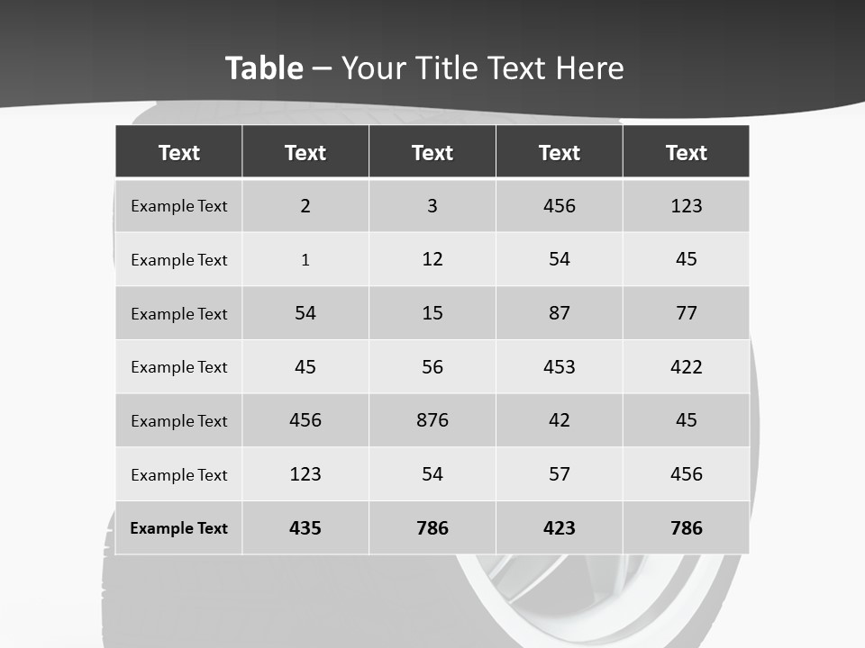 Wheels Tread Transport PowerPoint Template