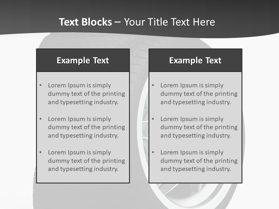 Wheels Tread Transport PowerPoint Template