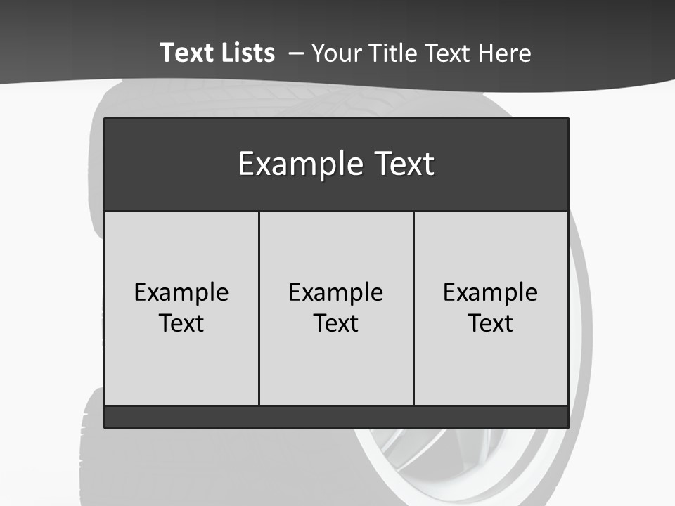 Wheels Tread Transport PowerPoint Template