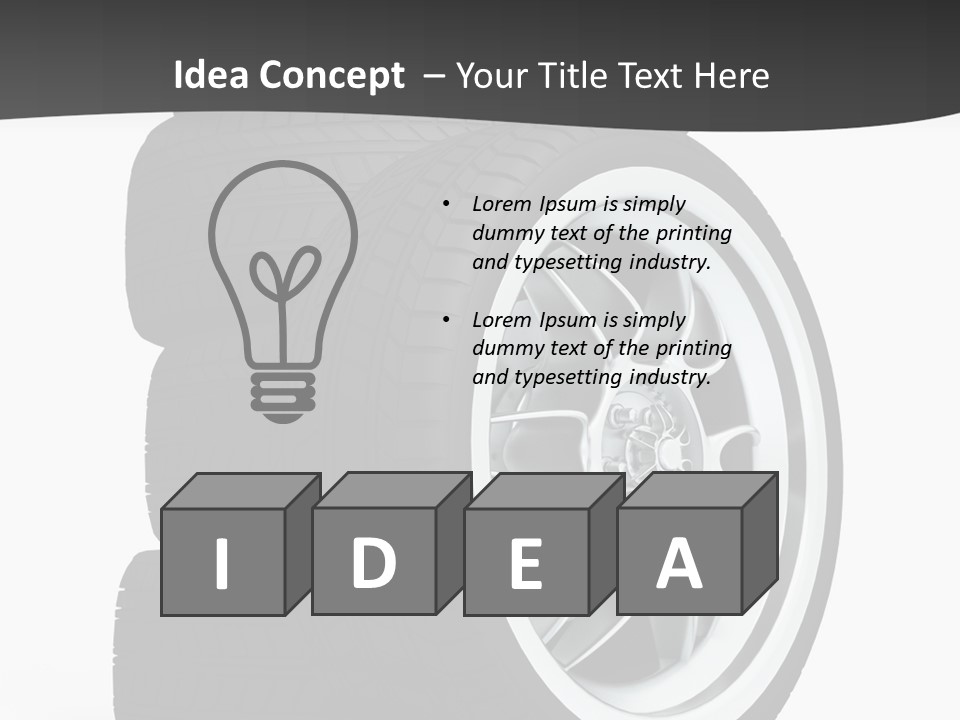 Wheels Tread Transport PowerPoint Template