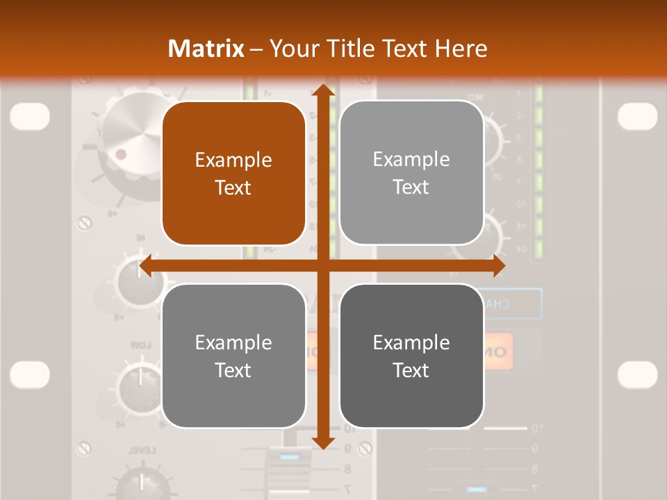 A Sound Board With Buttons And Knobs On It PowerPoint Template