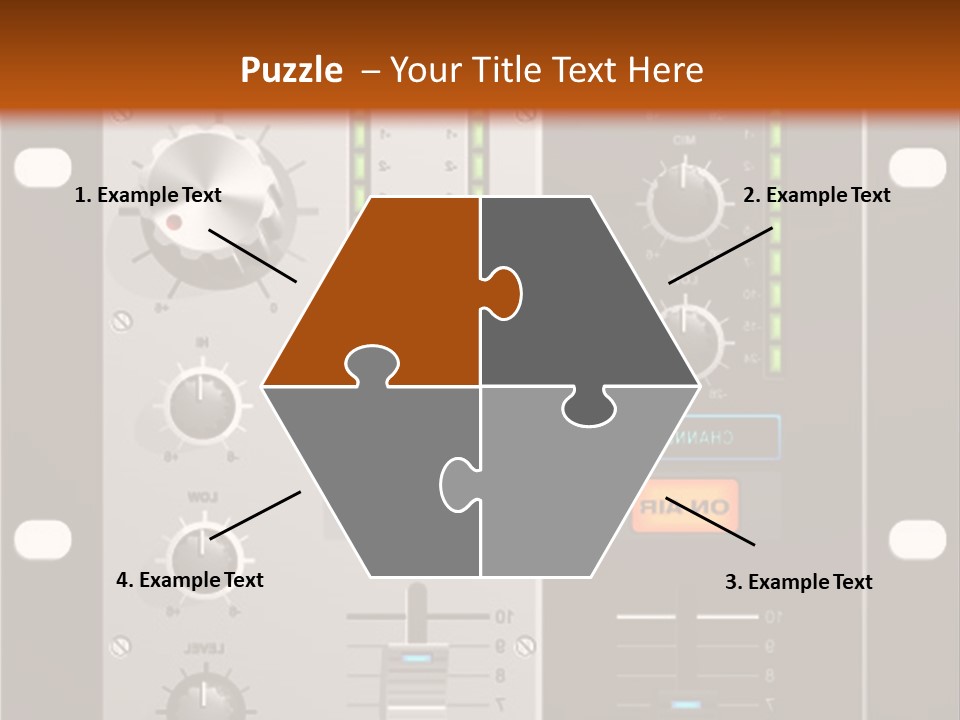 A Sound Board With Buttons And Knobs On It PowerPoint Template