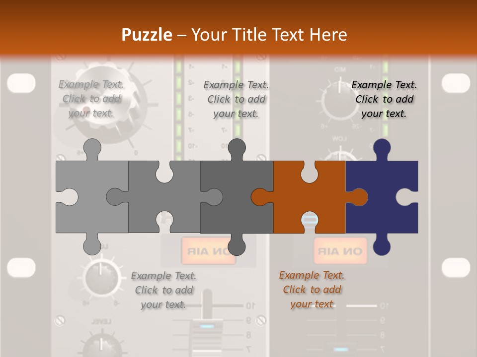 A Sound Board With Buttons And Knobs On It PowerPoint Template