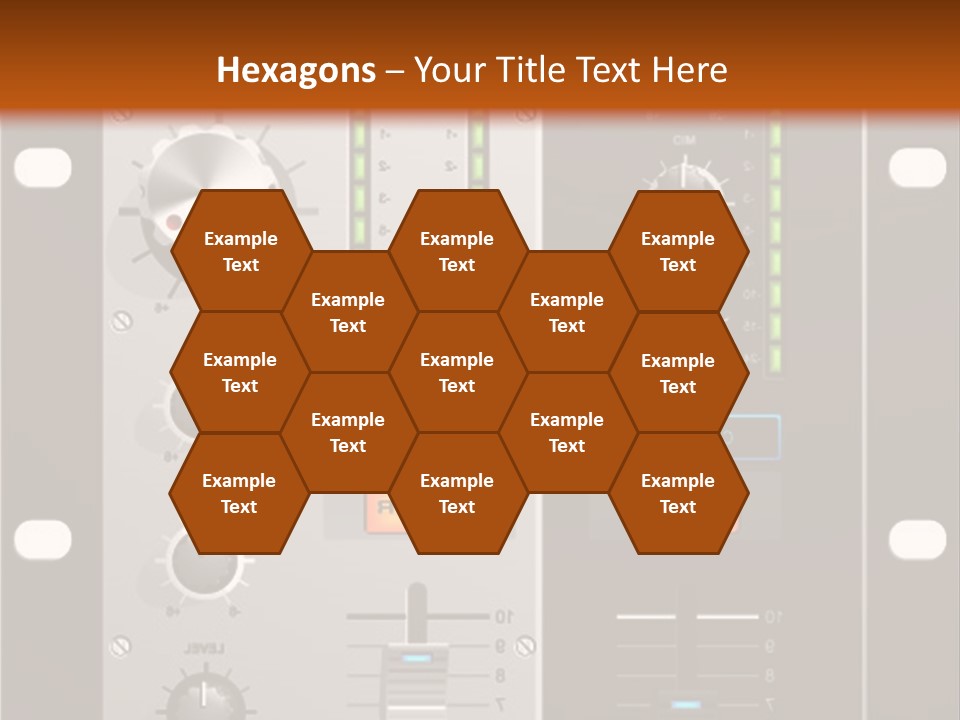 A Sound Board With Buttons And Knobs On It PowerPoint Template