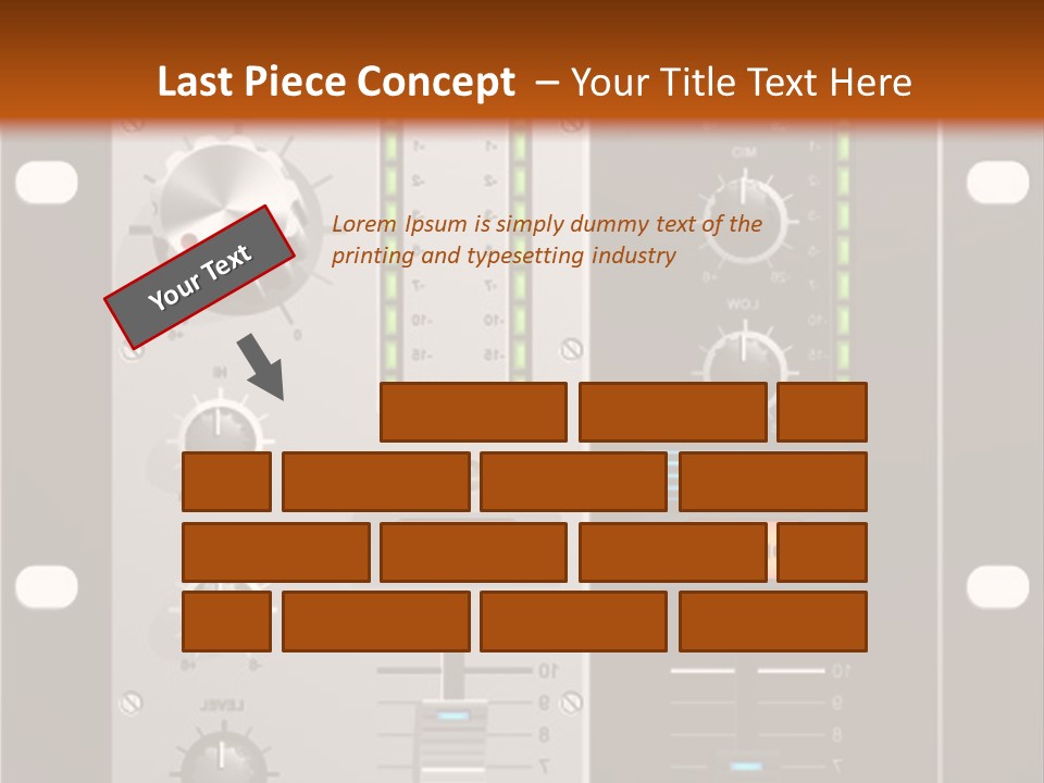 A Sound Board With Buttons And Knobs On It PowerPoint Template