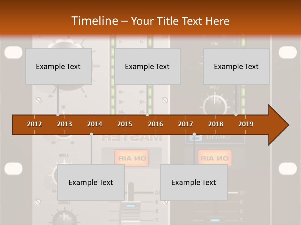 A Sound Board With Buttons And Knobs On It PowerPoint Template