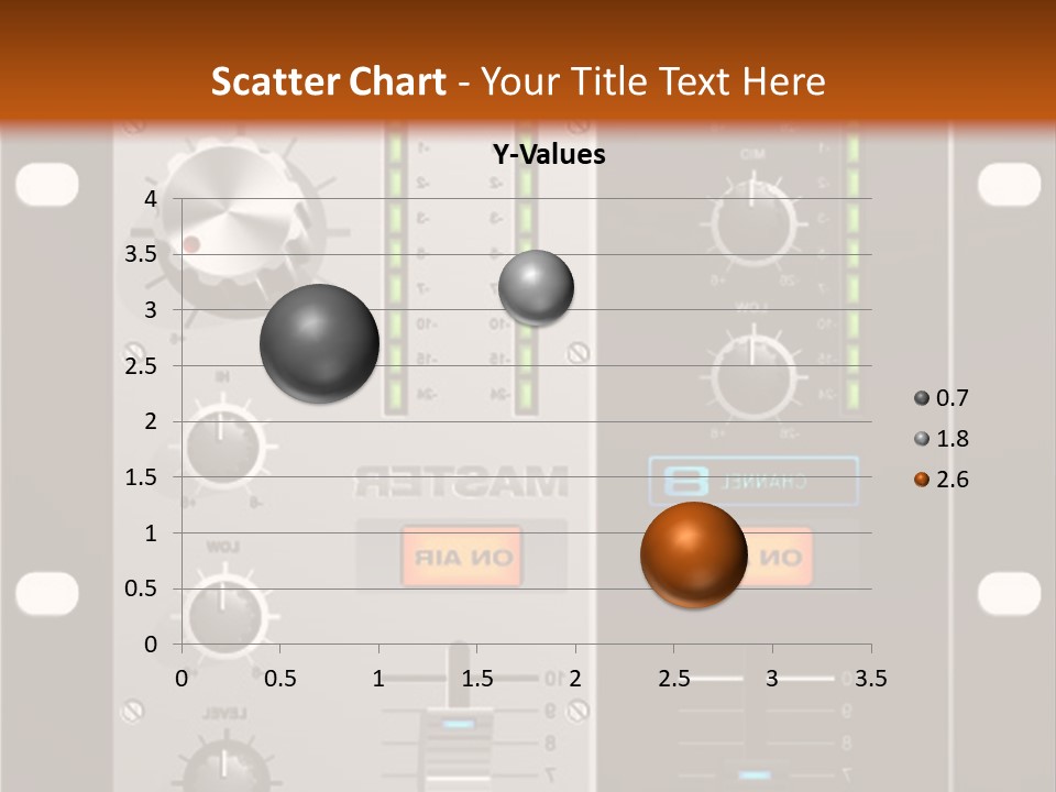 A Sound Board With Buttons And Knobs On It PowerPoint Template