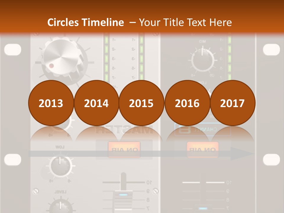 A Sound Board With Buttons And Knobs On It PowerPoint Template
