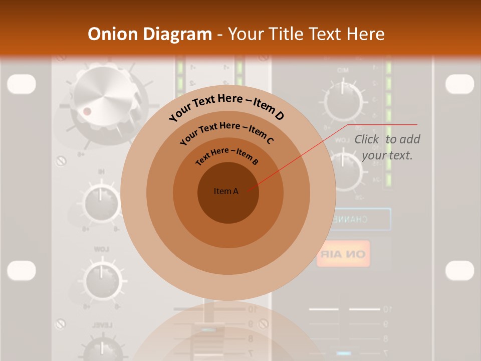 A Sound Board With Buttons And Knobs On It PowerPoint Template