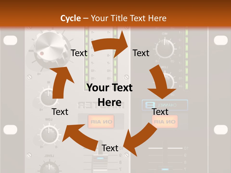 A Sound Board With Buttons And Knobs On It PowerPoint Template