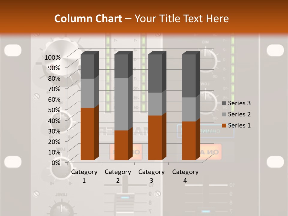 A Sound Board With Buttons And Knobs On It PowerPoint Template