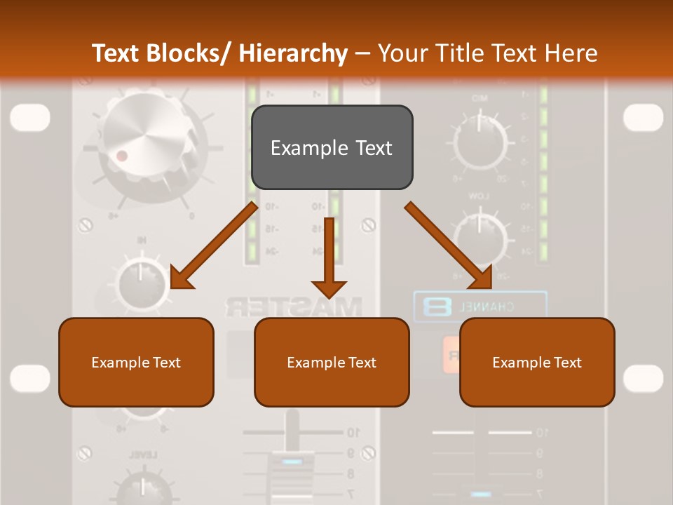 A Sound Board With Buttons And Knobs On It PowerPoint Template