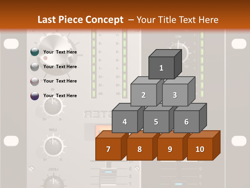 A Sound Board With Buttons And Knobs On It PowerPoint Template