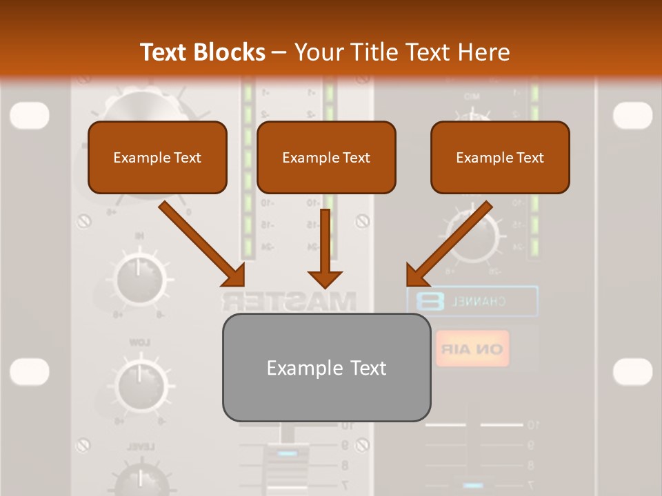 A Sound Board With Buttons And Knobs On It PowerPoint Template