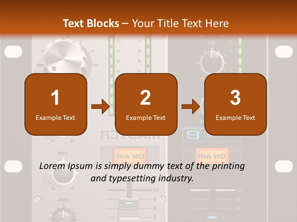 A Sound Board With Buttons And Knobs On It PowerPoint Template