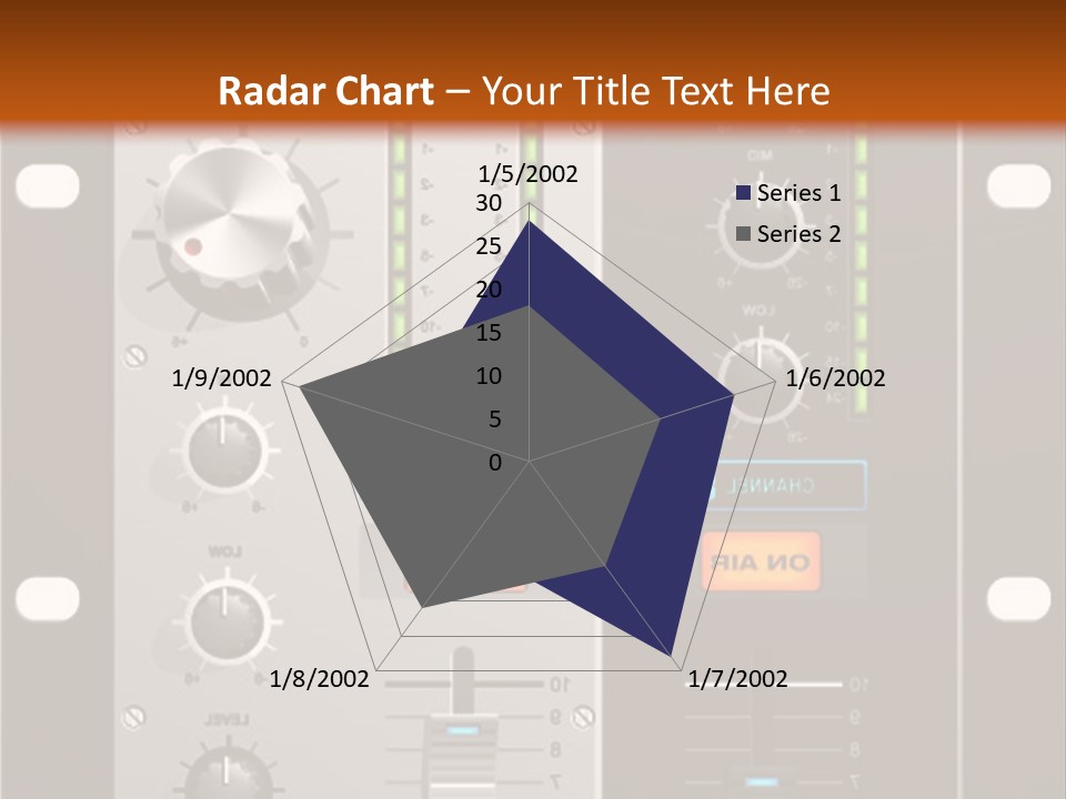 A Sound Board With Buttons And Knobs On It PowerPoint Template