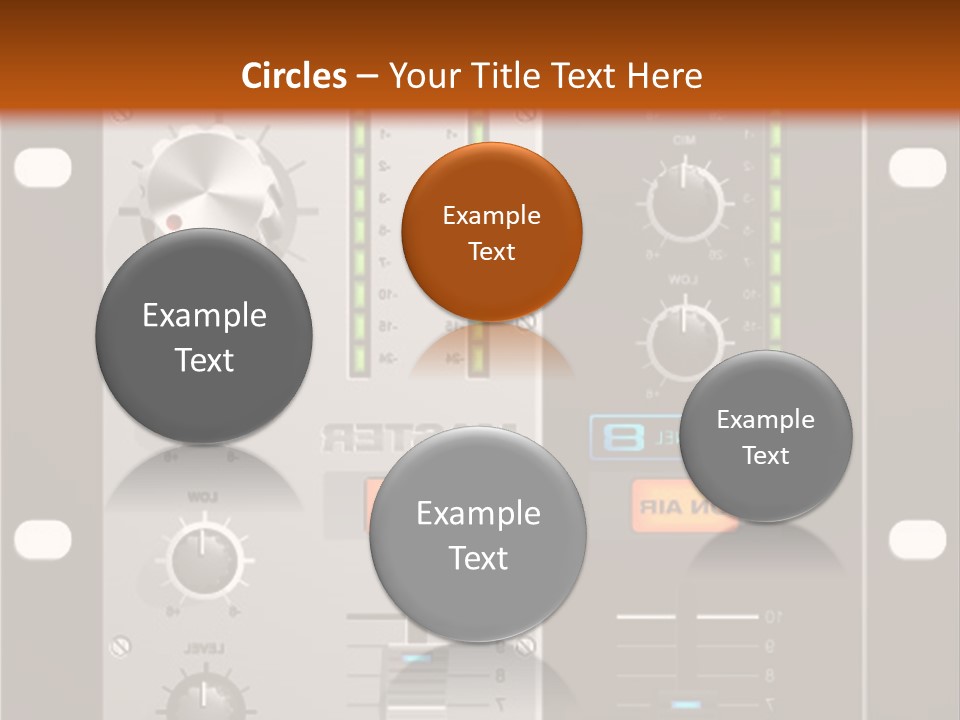 A Sound Board With Buttons And Knobs On It PowerPoint Template