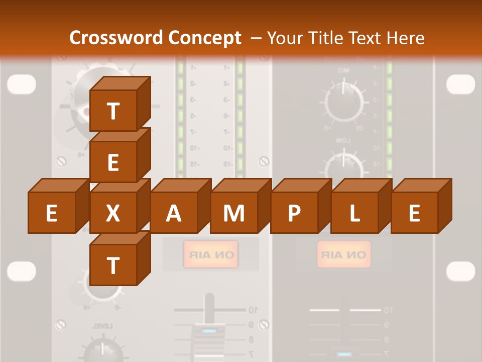 A Sound Board With Buttons And Knobs On It PowerPoint Template