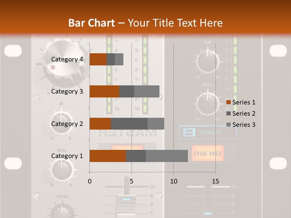A Sound Board With Buttons And Knobs On It PowerPoint Template