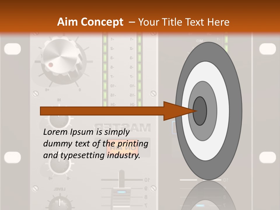 A Sound Board With Buttons And Knobs On It PowerPoint Template