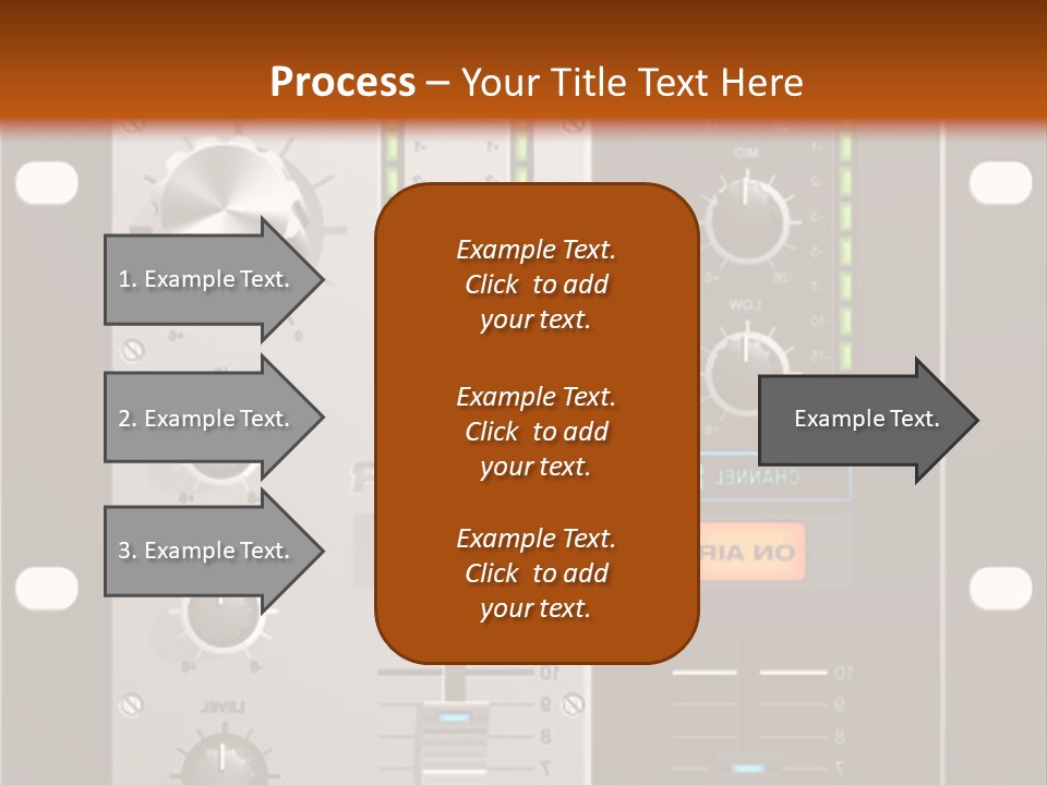 A Sound Board With Buttons And Knobs On It PowerPoint Template