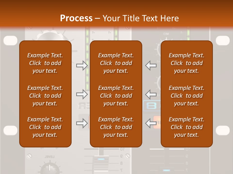 A Sound Board With Buttons And Knobs On It PowerPoint Template