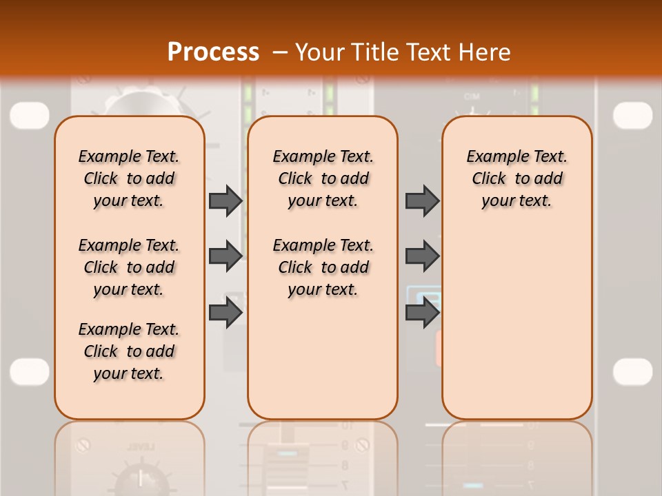 A Sound Board With Buttons And Knobs On It PowerPoint Template