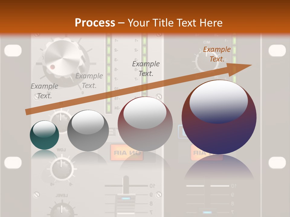 A Sound Board With Buttons And Knobs On It PowerPoint Template
