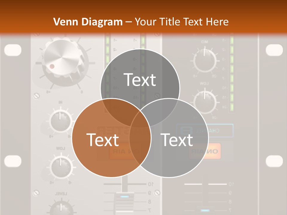 A Sound Board With Buttons And Knobs On It PowerPoint Template