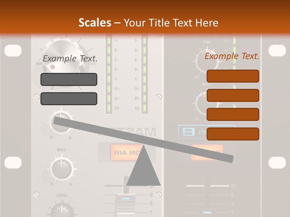 A Sound Board With Buttons And Knobs On It PowerPoint Template