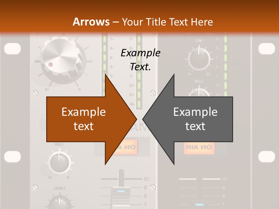 A Sound Board With Buttons And Knobs On It PowerPoint Template