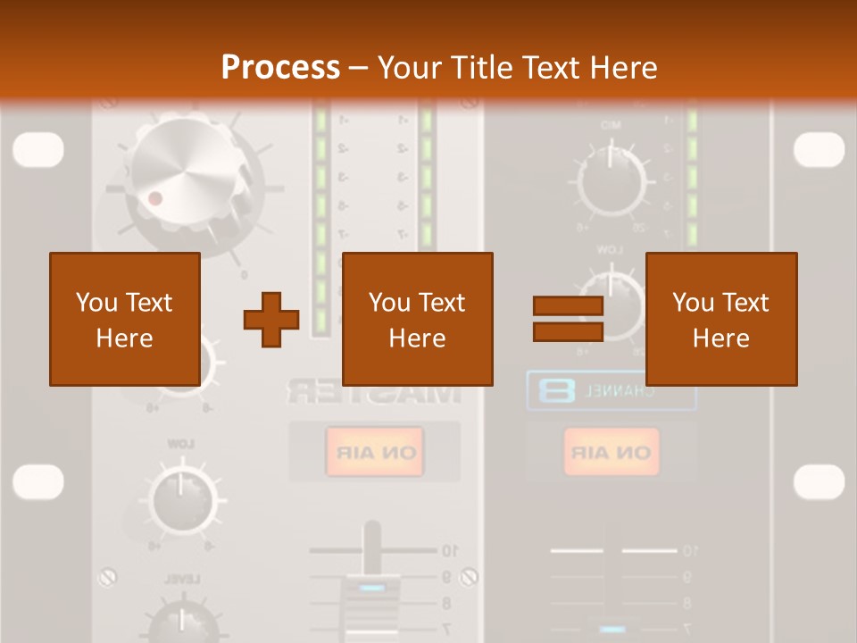 A Sound Board With Buttons And Knobs On It PowerPoint Template
